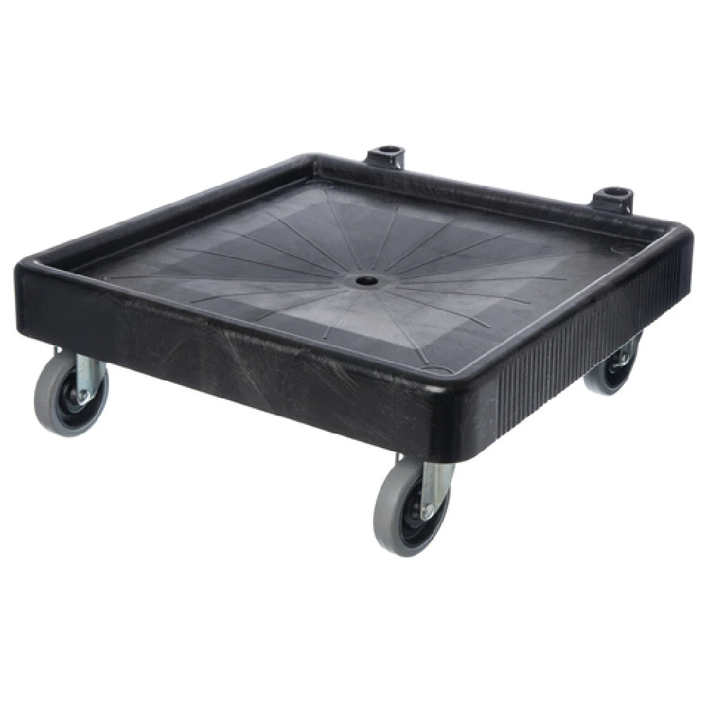 Carlisle C223603 22 Inch Platform Dolly Dishwasher Rack Plastic Black with Drain