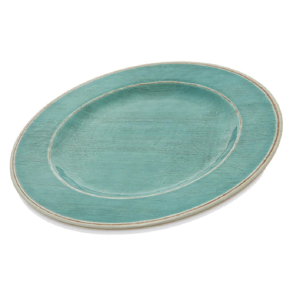 Carlisle 6400115 11 Inch Diameter Dinner Plate Dishwasher Safe Aqua Melamine