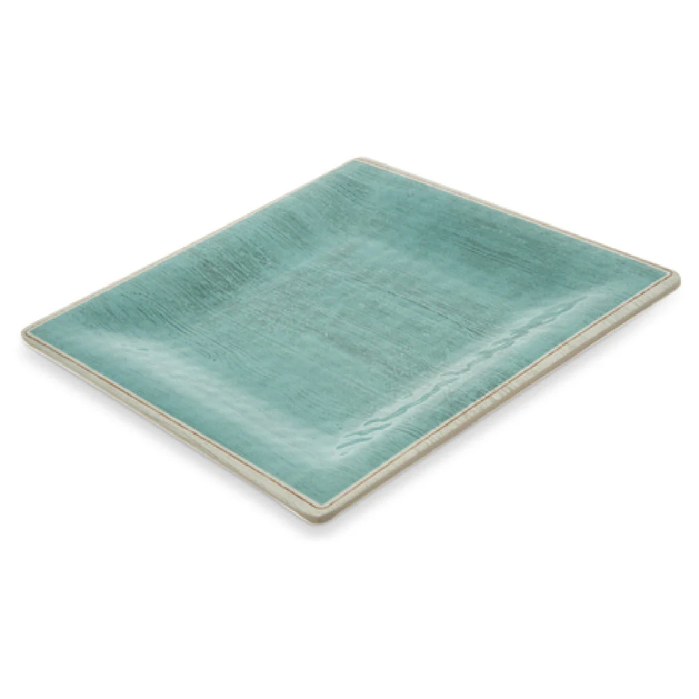 Carlisle 6402315 8-1/2 Inch Square Dinner Plate Melamine Aqua with Stain Resistance