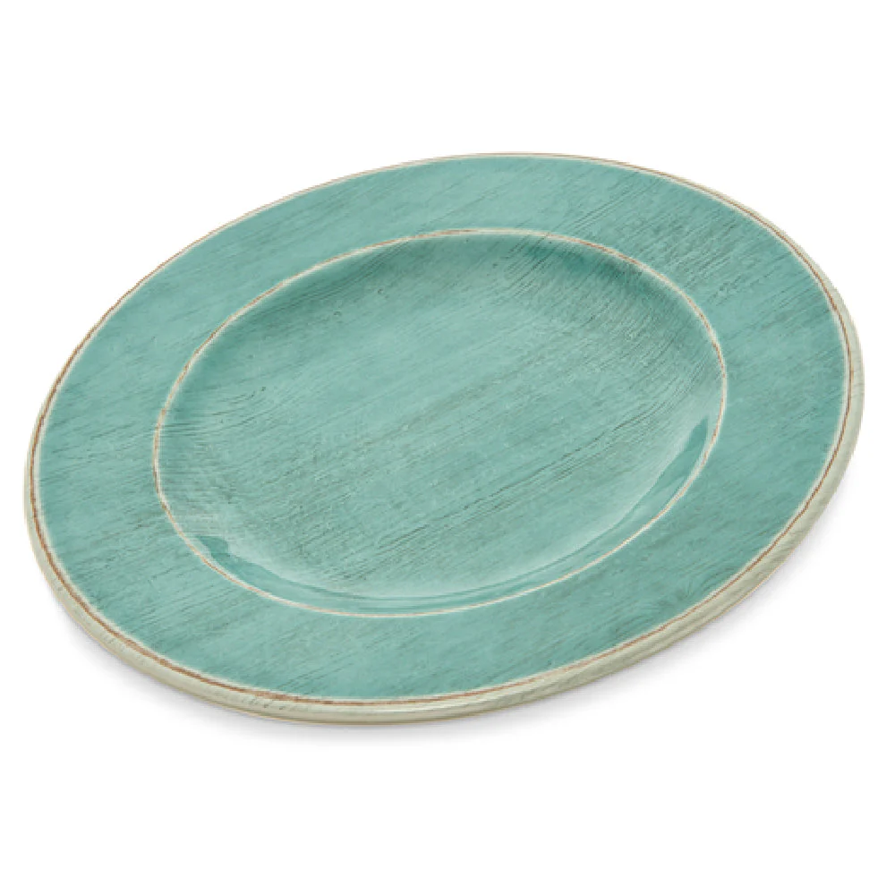 Carlisle 6400215 9 Inch Diameter Round Plate Melamine Aqua Dishwasher Safe