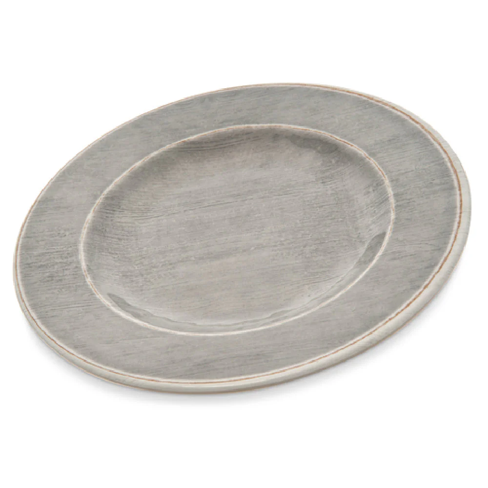 Carlisle 6400218 9 Inch Diameter Salad Plate Dishwasher Safe Melamine Smoke Gray