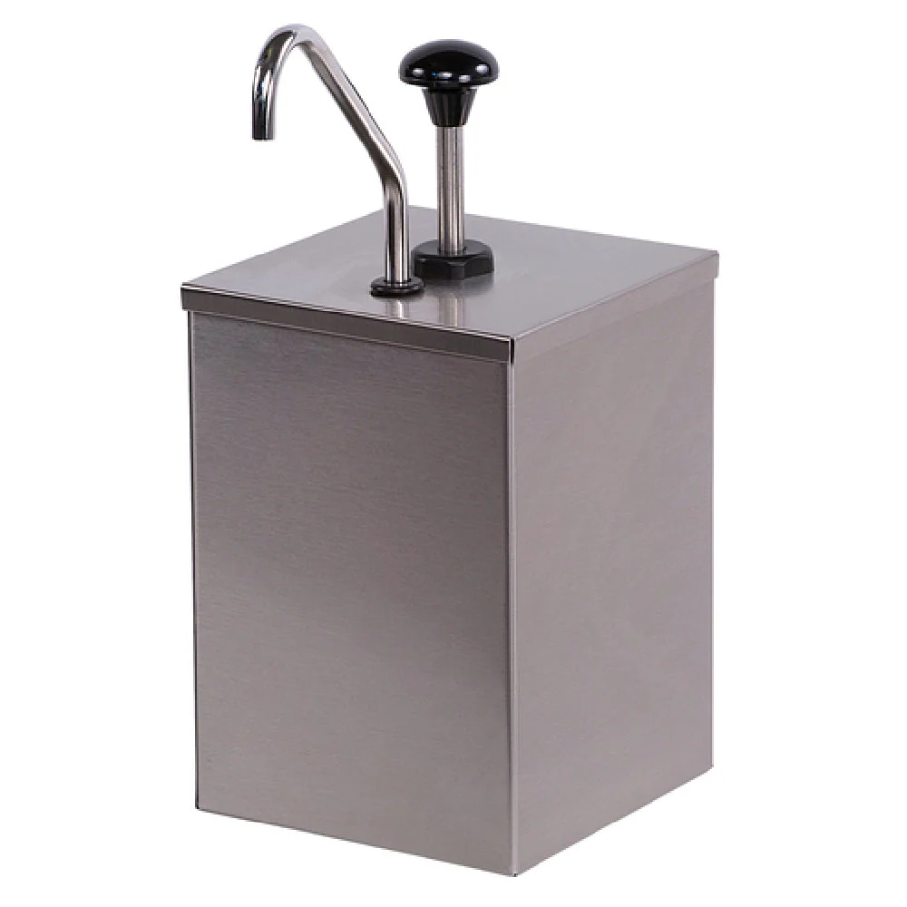 Carlisle 386010 7-1/4 Inch Condiment Pump Dispenser Countertop Stainless Steel