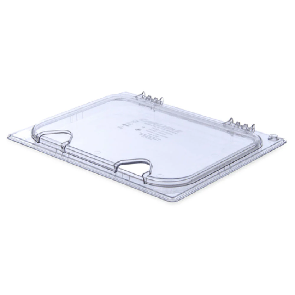 Carlisle 10239Z07 1/2 Size Lid for Food Pan Clear Polycarbonate Notched and Hinged
