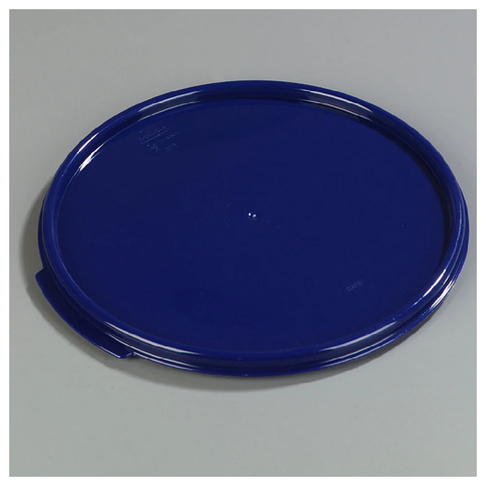 Carlisle 1077360 12 to 22 Qt Round Food Storage Lid with Double-Sealing Blue Polypropylene