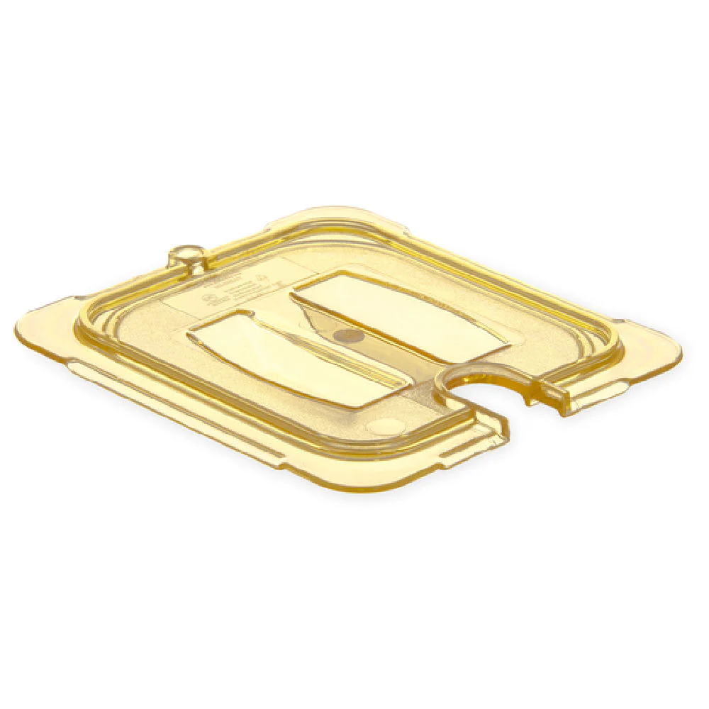 Carlisle 10511U13 6.88 Inch High Heat Universal Lid Amber Plastic with Handle