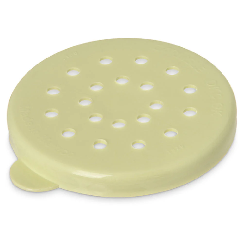 Carlisle 426104 Cheese Dredge Lid with Impact Resistant Polyethylene Yellow