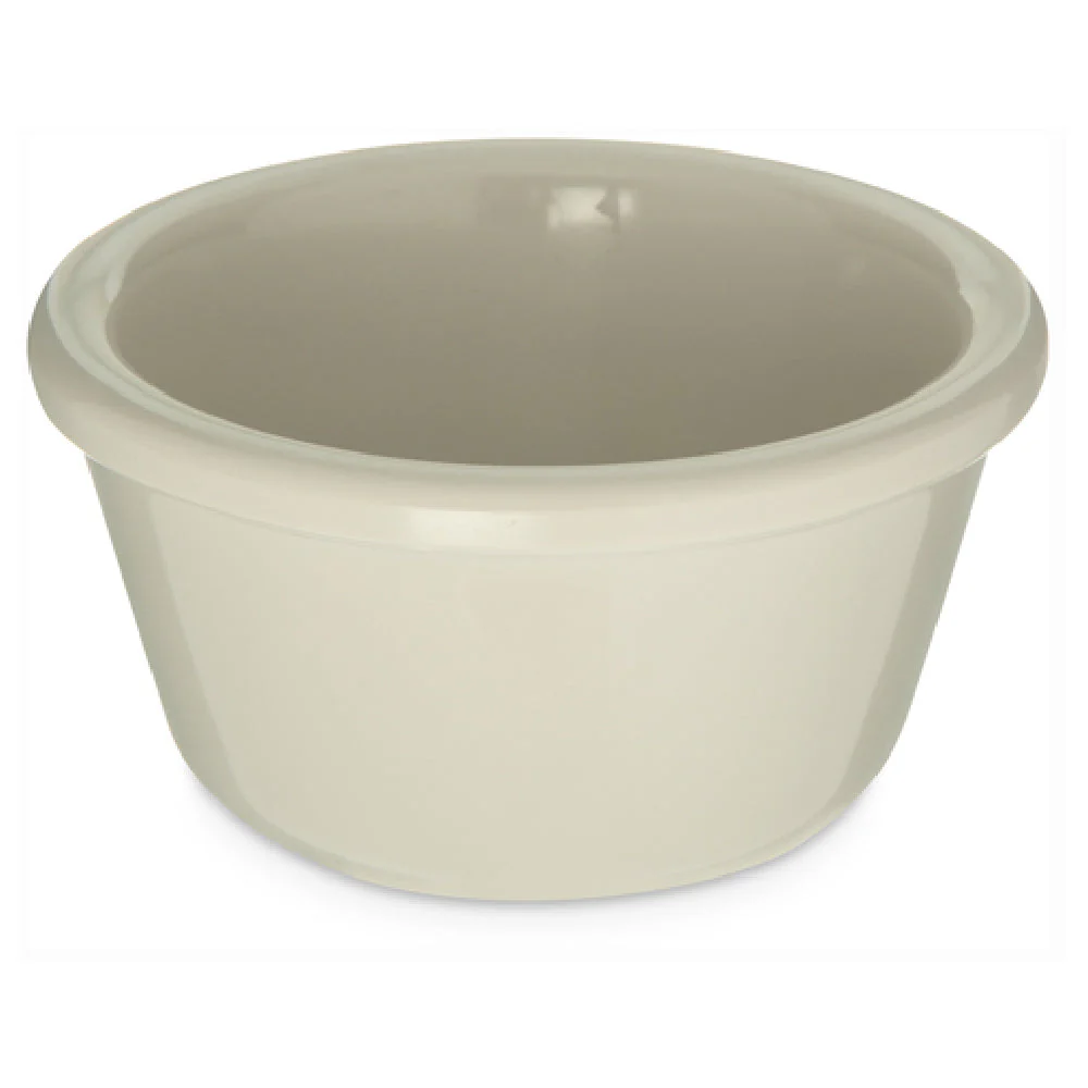 Carlisle S28342 4 Oz Melamine Ramekin Dishwasher Safe Stain Resistant Bone