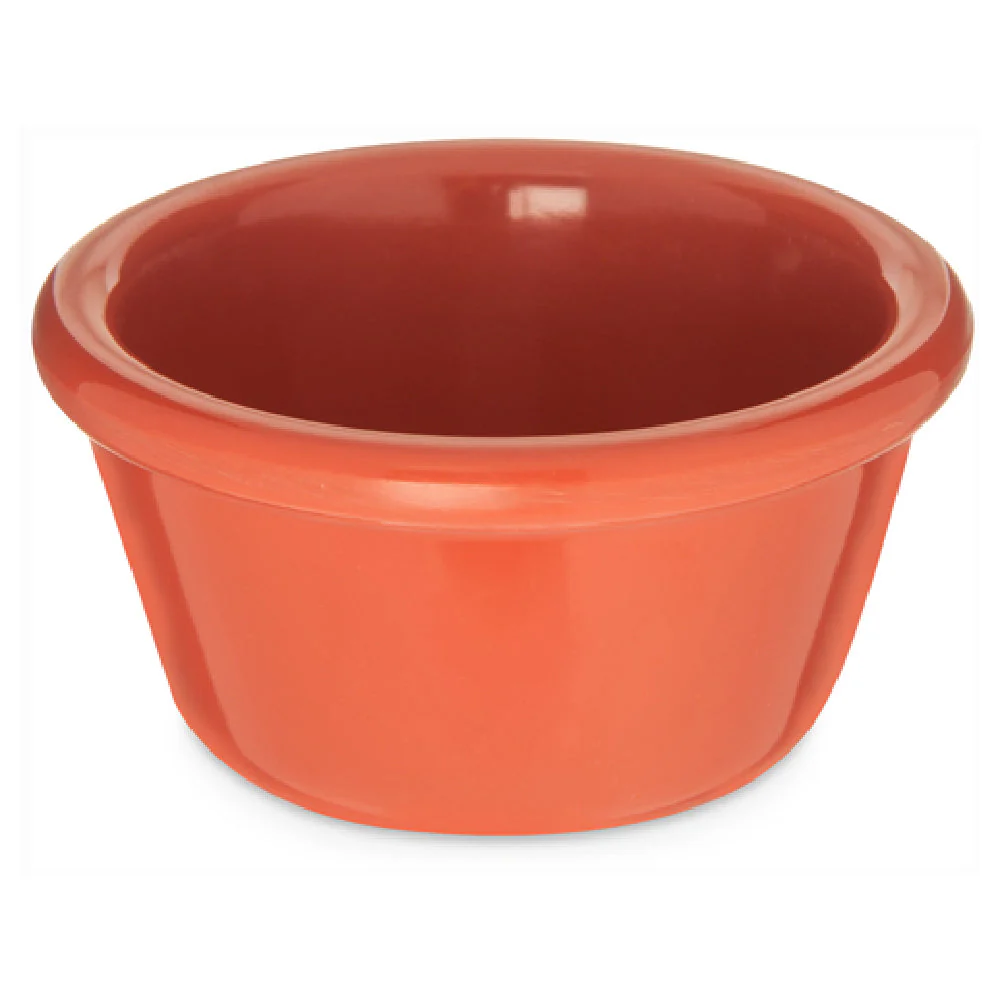 Carlisle S28352 4 Oz Ramekin Stain Resistant Dishwasher Safe Melamine Orange
