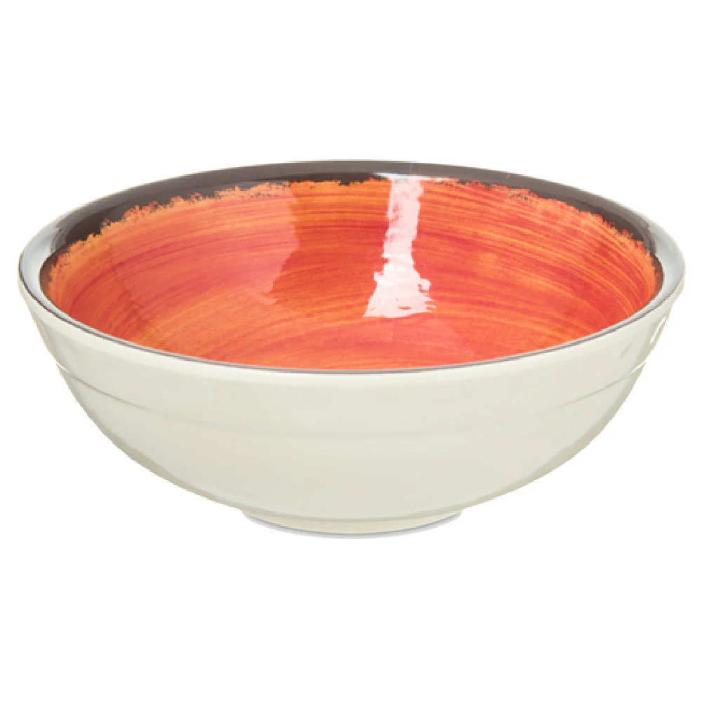 Carlisle 5400552 6 Inch Diameter Swirl Design Serving Bowl Melamine Orange