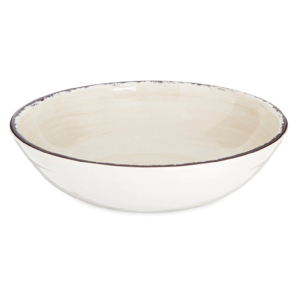 Carlisle 5401953 8 Inch Diameter Swirl Design Cereal Bowl Melamine Beige