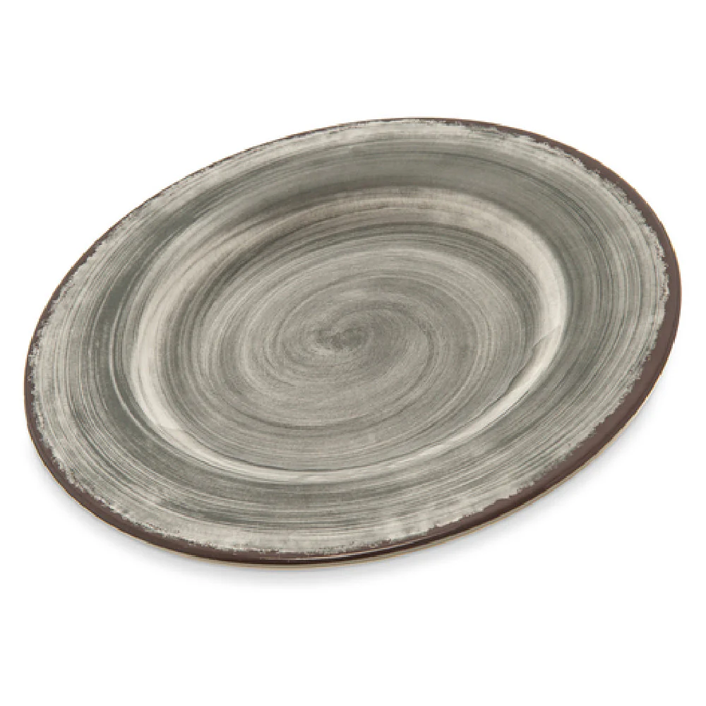 Carlisle 5400218 9 Inch Diameter Salad Plate with Swirl Design Melamine Gray