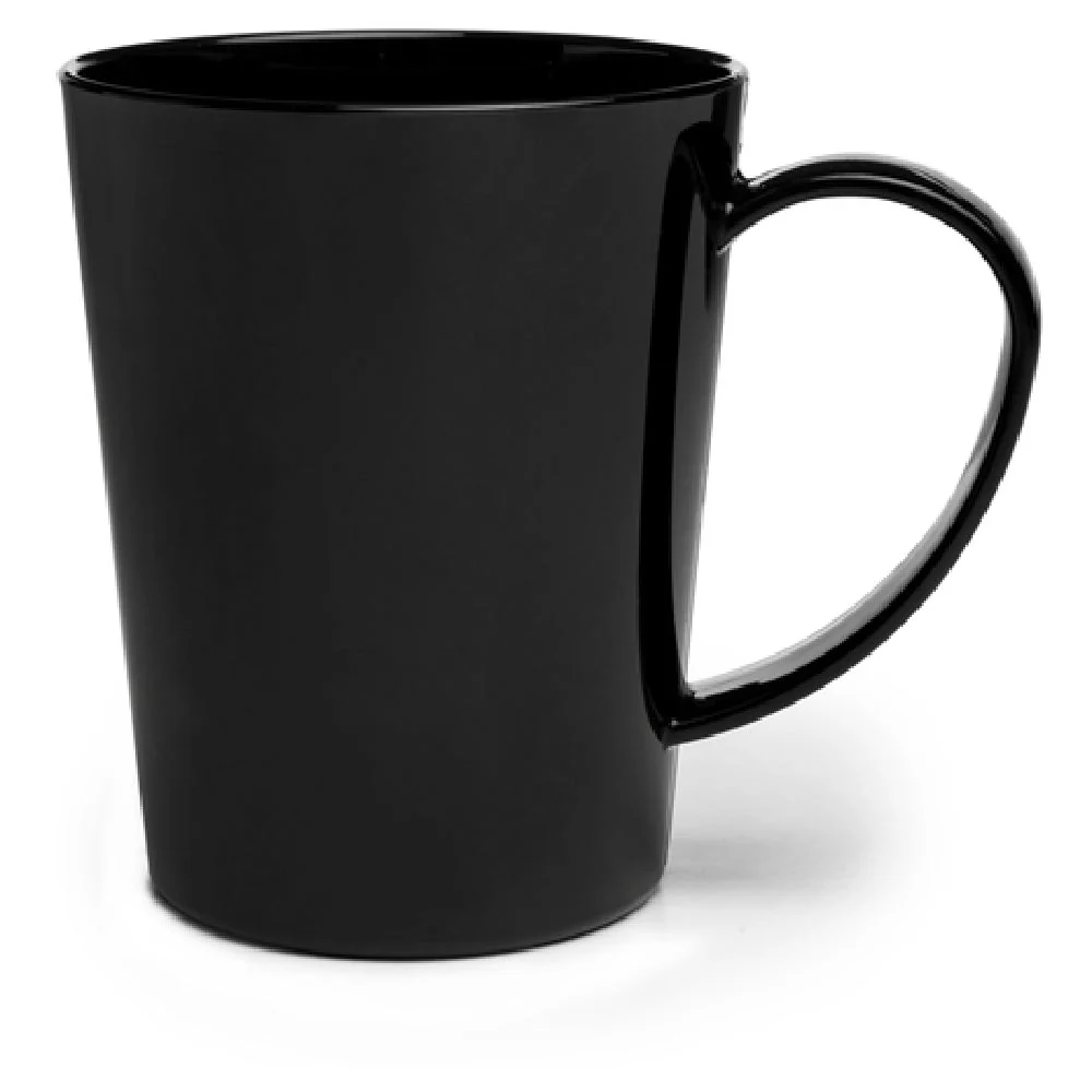 Carlisle 4306803 12 Oz Mug Easy Grip Handle BPA Free Tritan Black