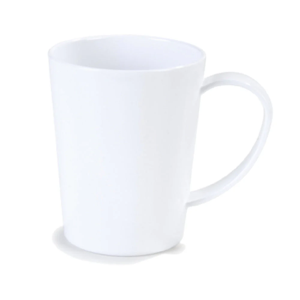Carlisle 4306802 12 Oz Mug Break-Resistant Tritan Plastic White Easy Grip