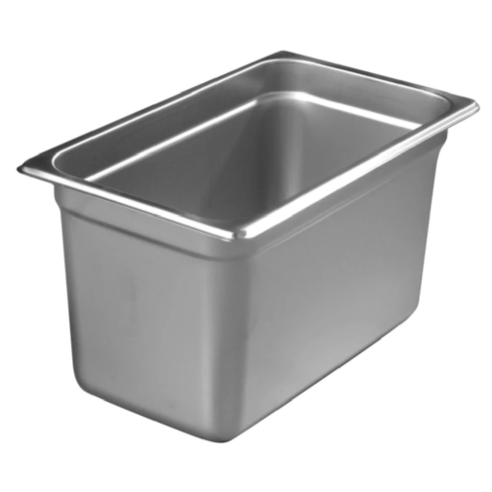 Carlisle 607146 1/4 Size 4.4 Quart Stainless Steel Steam Table Pan with Reinforced Corners