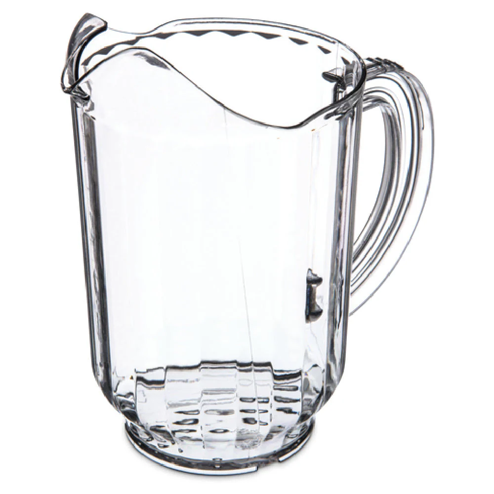 Carlisle 554607 60 Oz Clear Plastic Pitcher with Contoured Lip Design