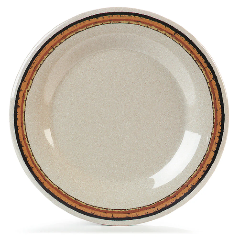 Carlisle 43011908 10-1/2 Inch Diameter Melamine Dinner Plate with Wide Rim