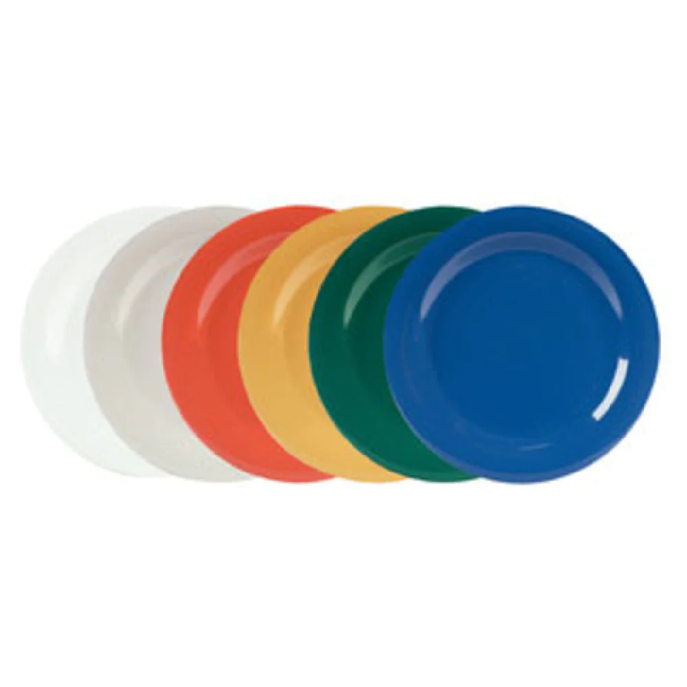 Carlisle 3300605 7-1/4 Inch Narrow Rim Salad Plate Melamine Red Break Resistant