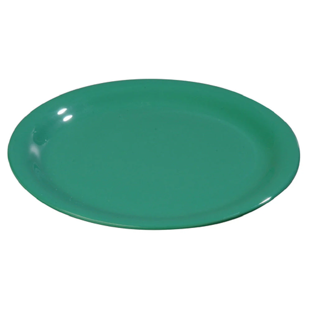 Carlisle 3301609 7-1/2 Inch Diameter Wide Rim Salad Plate Meadow Green Melamine