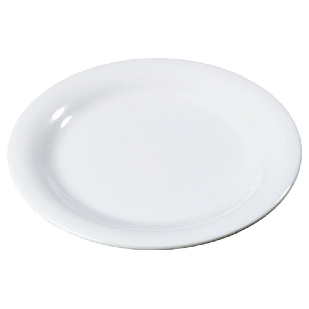 Carlisle 3300402 9 Inch Narrow Rim Dinner Plate Melamine White Break Resistant