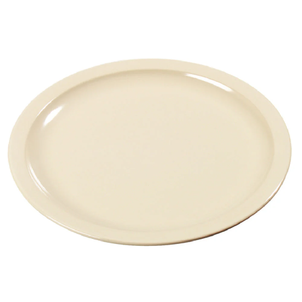 Carlisle KL20525 5-1/2 Inch Diameter Narrow Rim Plate Tan Gloss Melamine