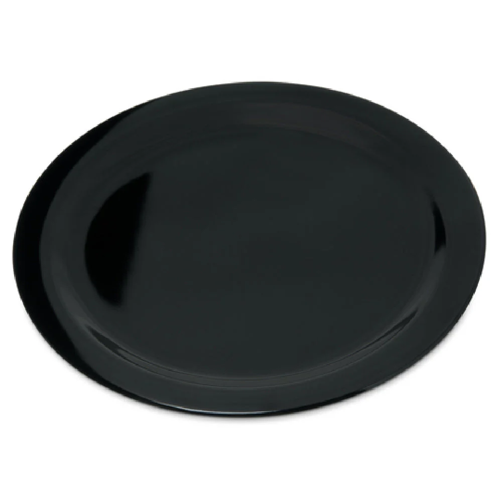 Carlisle 4350003 10 Inch Black Melamine Dinner Plate Dishwasher Safe