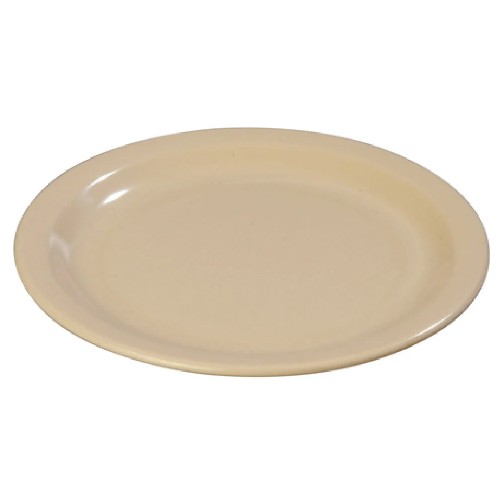 Carlisle 4350125 9 Inch Diameter Tan Dinner Plate Reinforced Rim Melamine