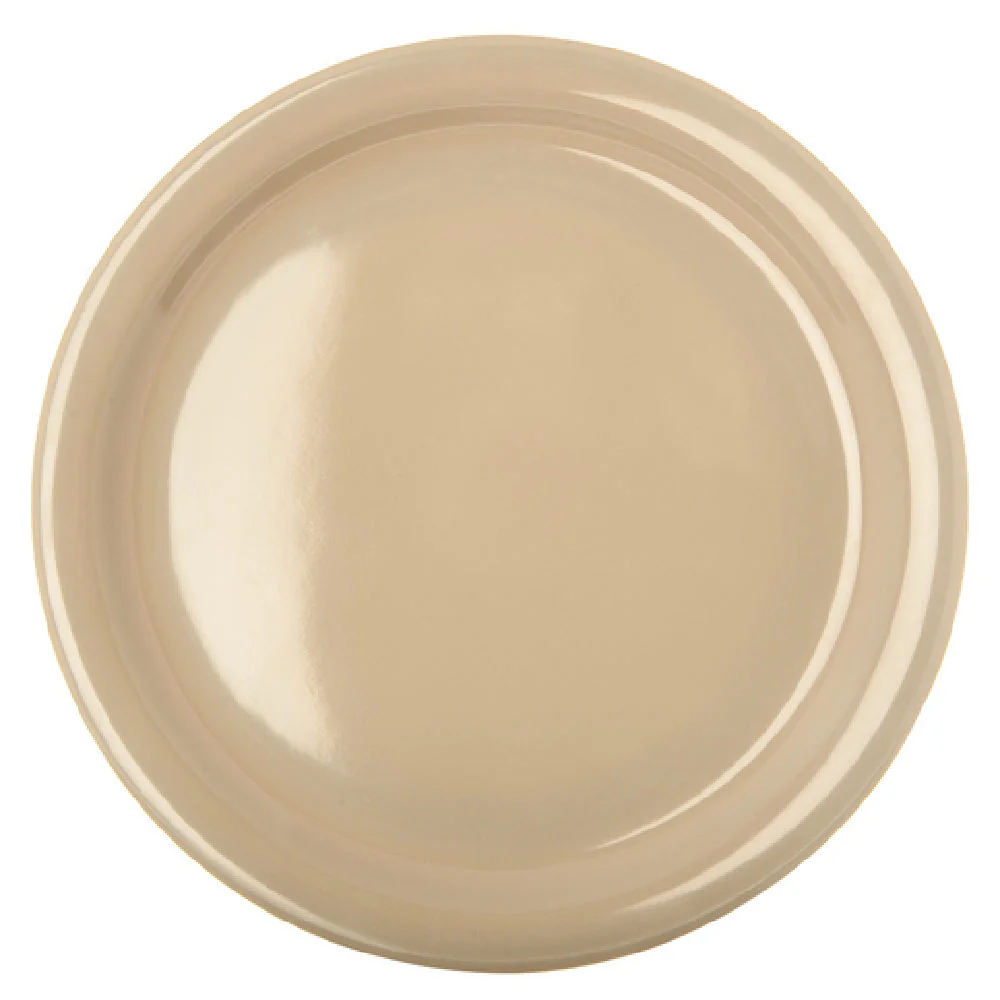 Carlisle KL20025 9 Inch Diameter Narrow Rim Dinner Plate Tan Melamine