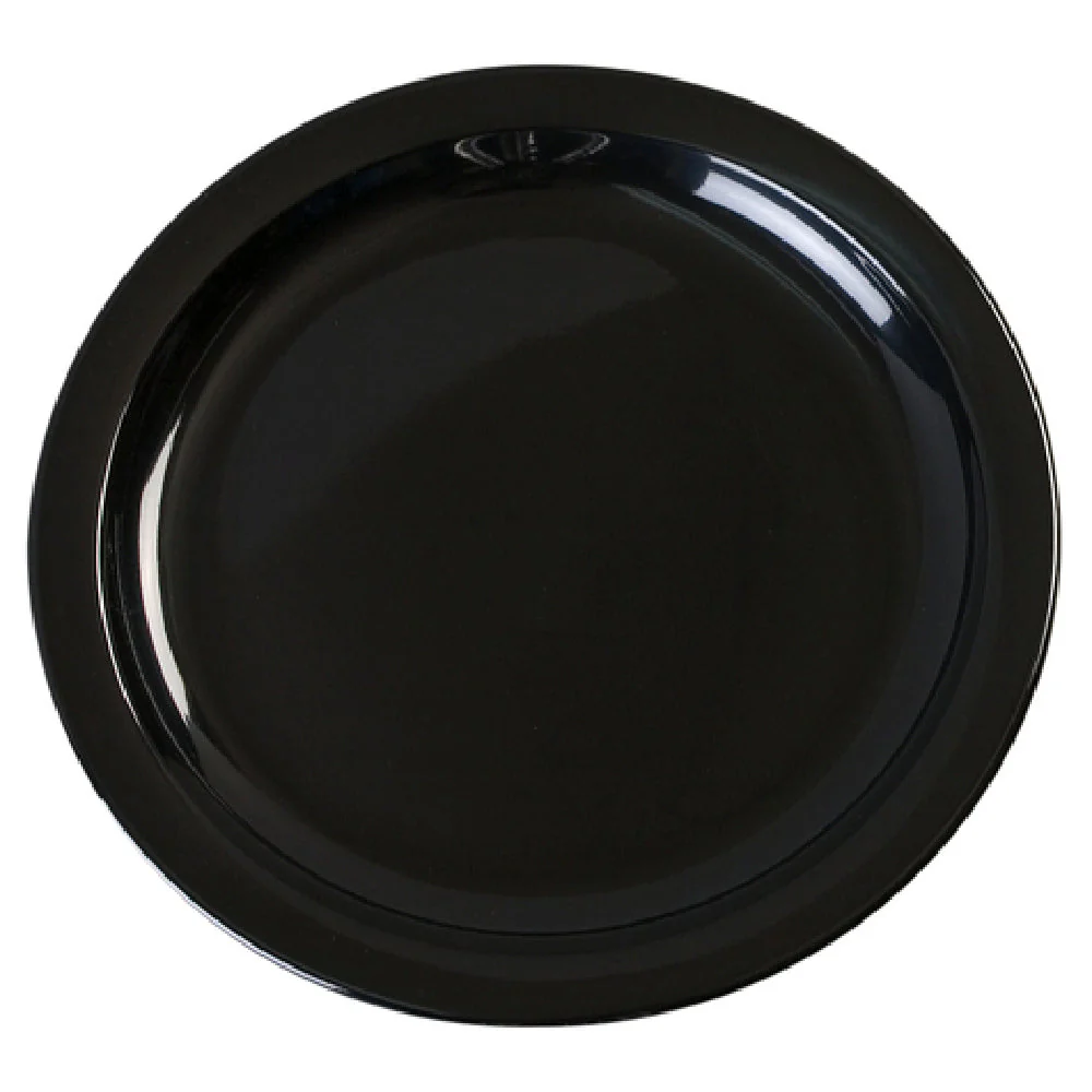 Carlisle KL20103 7-1/4 Inch Round Plate Plastic Dishwasher Safe Black Melamine