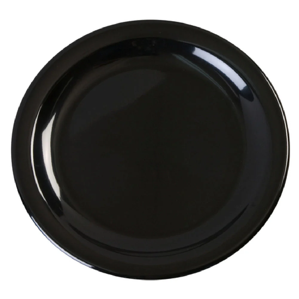 Carlisle KL20403 6-1/2 Inch Round Narrow Rim Pie Plate Black Melamine
