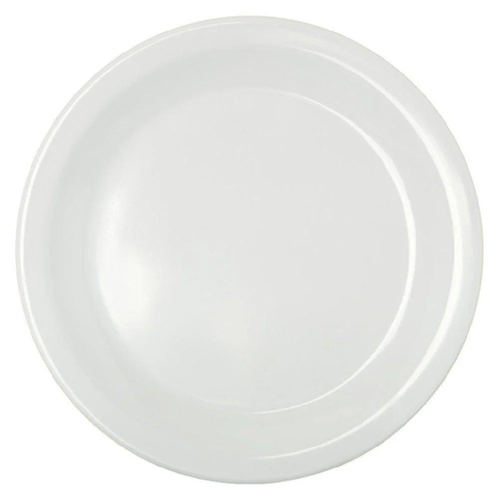 Carlisle KL20402 6-1/2 Inch Narrow Rim Pie Plate White Melamine Dishwasher Safe