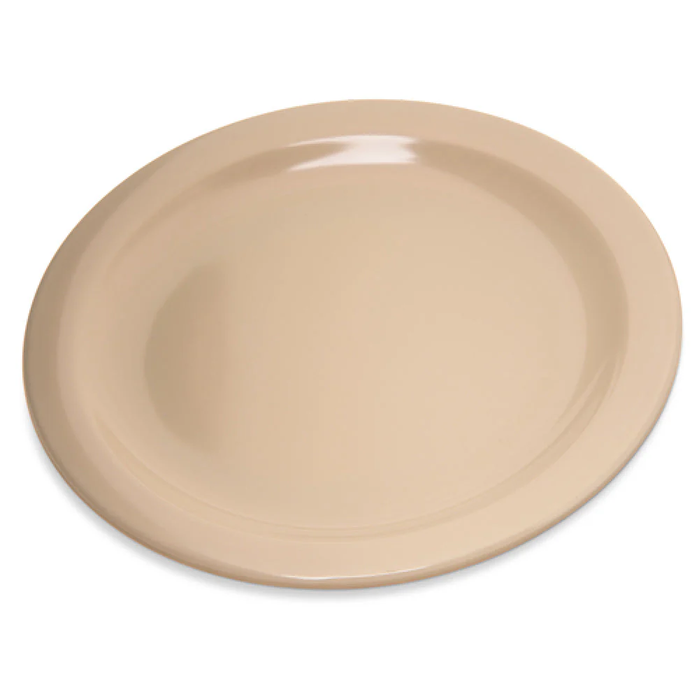 Carlisle 4350325 7-1/5 Inch Diameter Tan Reinforced Plastic Salad Plate