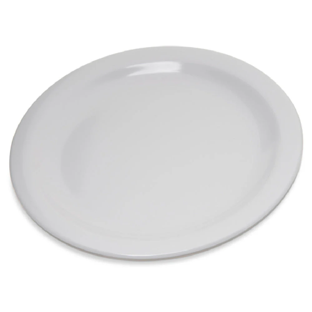 Carlisle 4350302 7-1/5 Inch Diameter Dish with Reinforced Rim White Melamine