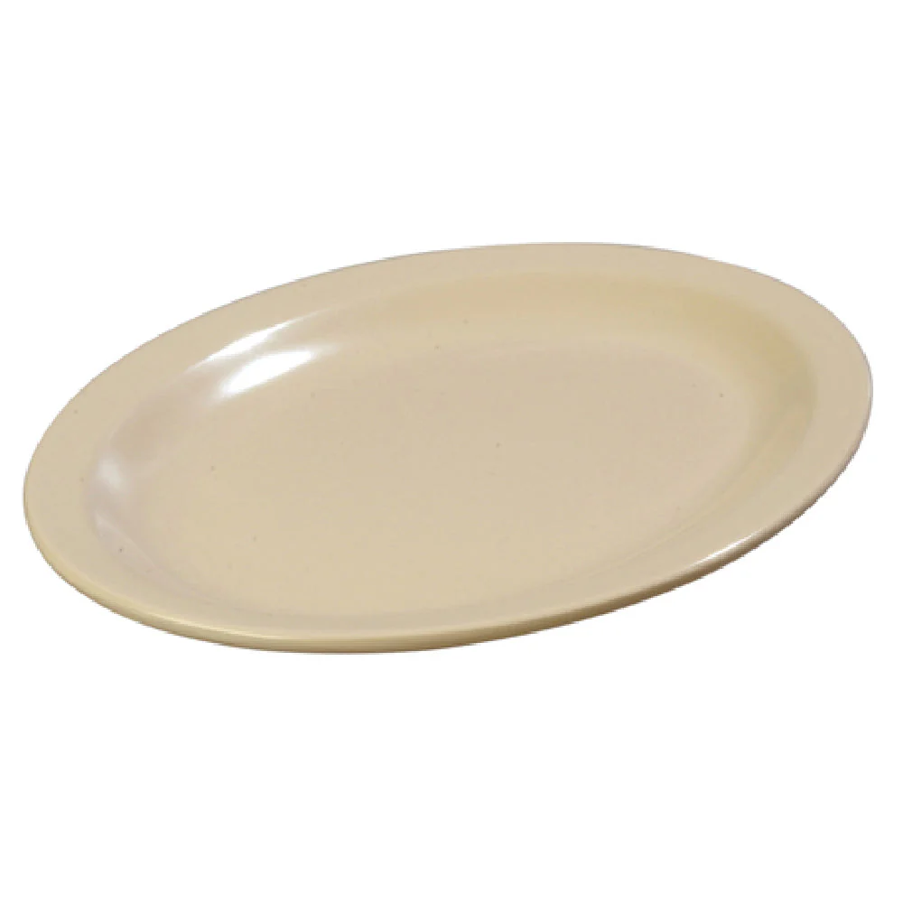 Carlisle KL12725 12 Inch Platter Oval Melamine Tan Dishwasher Safe