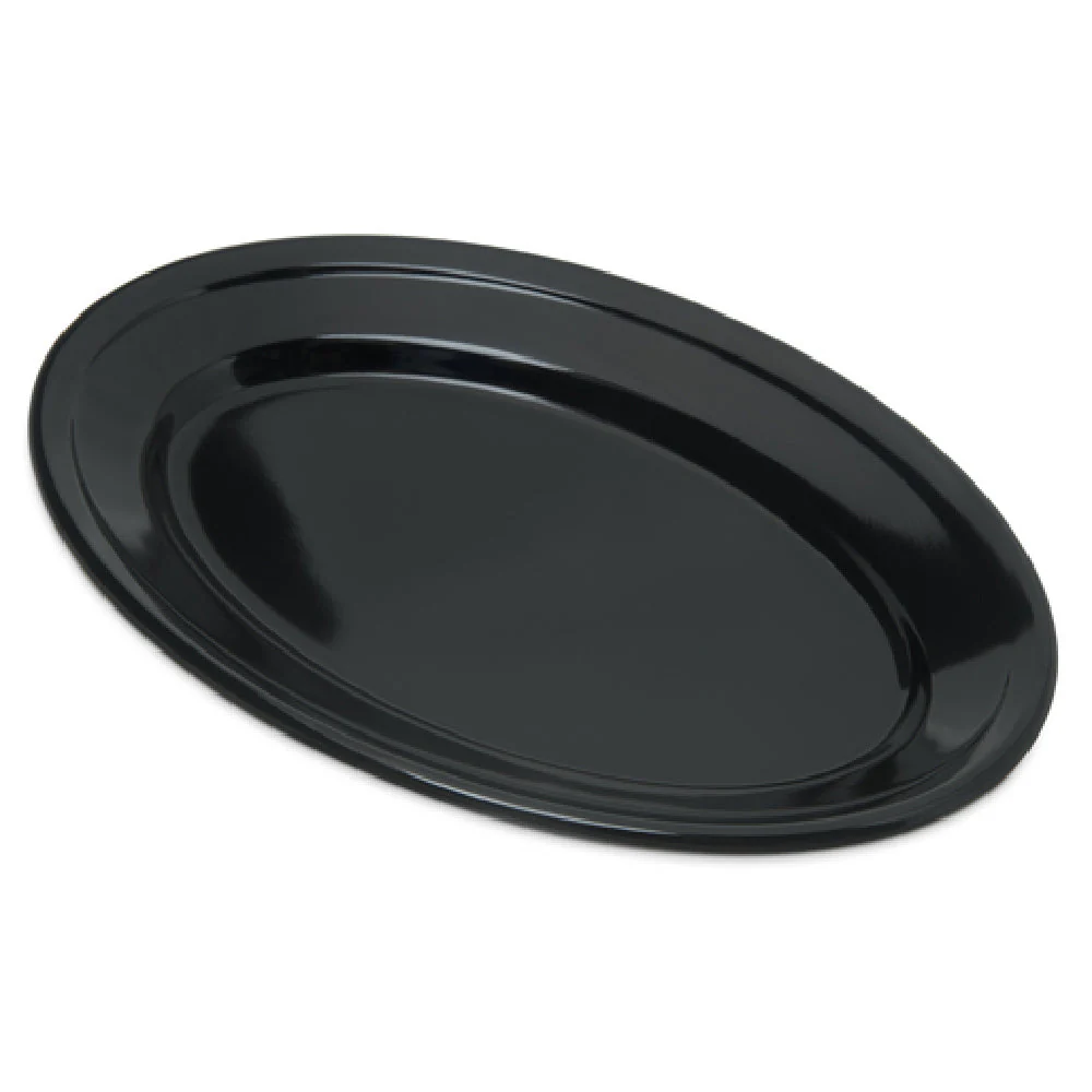Carlisle 4356303 9-1/4 Inch Platter Dishwasher Safe Melamine Black