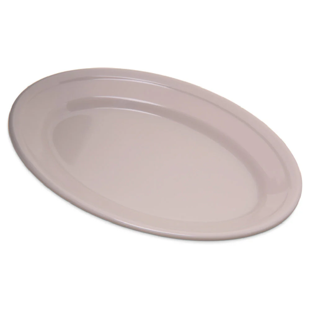 Carlisle 4356342 9-1/4 Inch Oval Platter Impact Resistant Melamine White