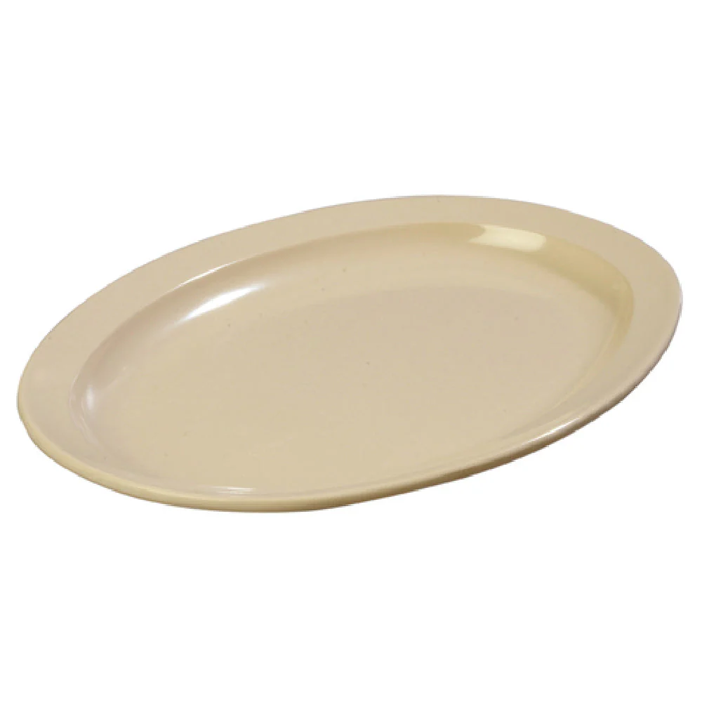 Carlisle KL12625 13 Inch Melamine Platter Oval Dishwasher Safe Tan