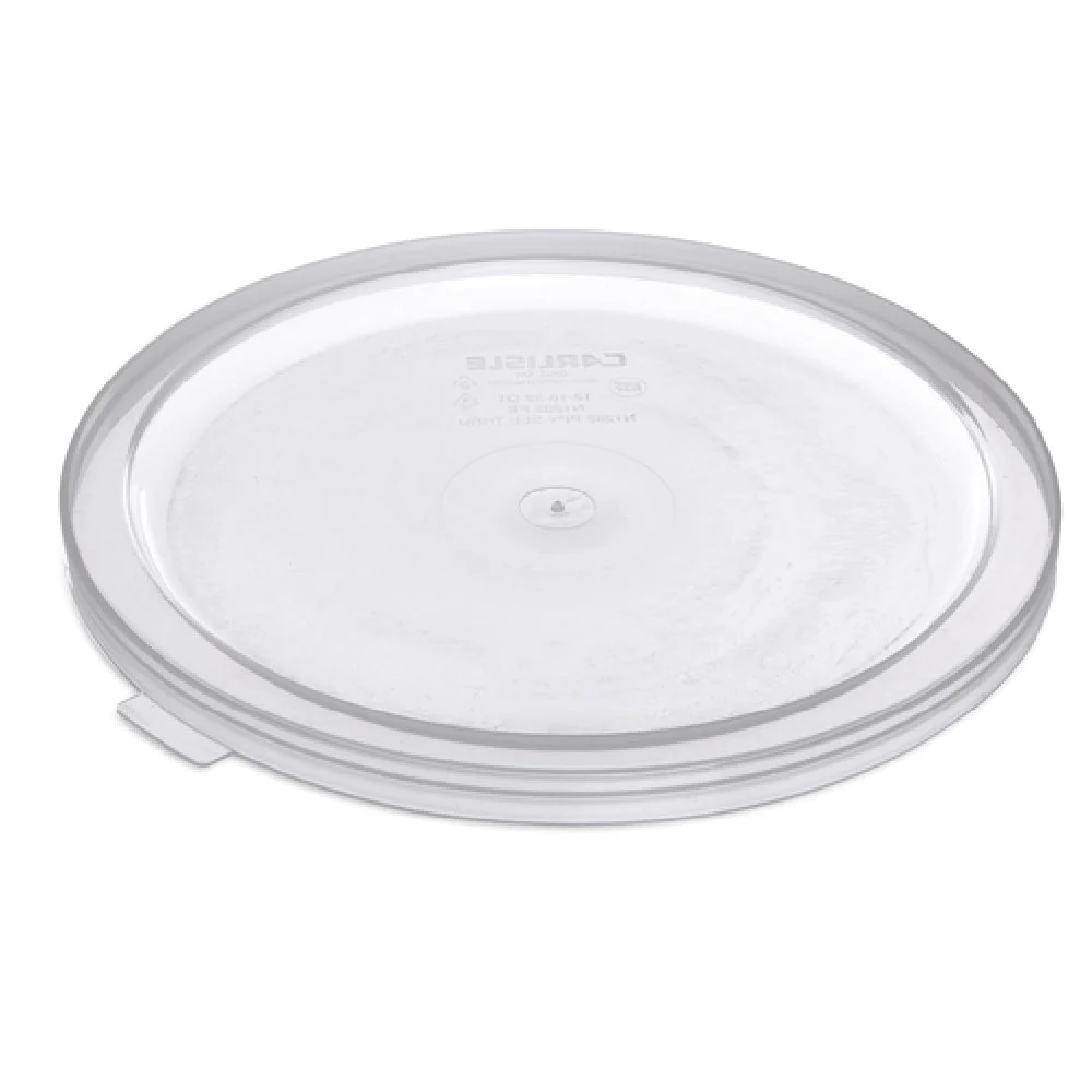Carlisle 125230 12-18-22 Qt Round Bain Marie Food Storage Lid Polypropylene Clear