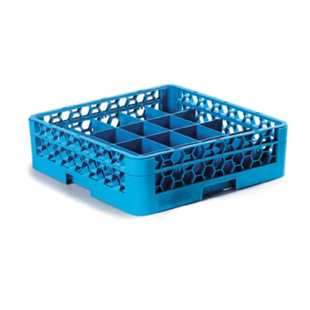 Carlisle RC20-114 Full Size Dishwasher Cup Rack 20 Compartments Blue Polypropylene with Open Extender