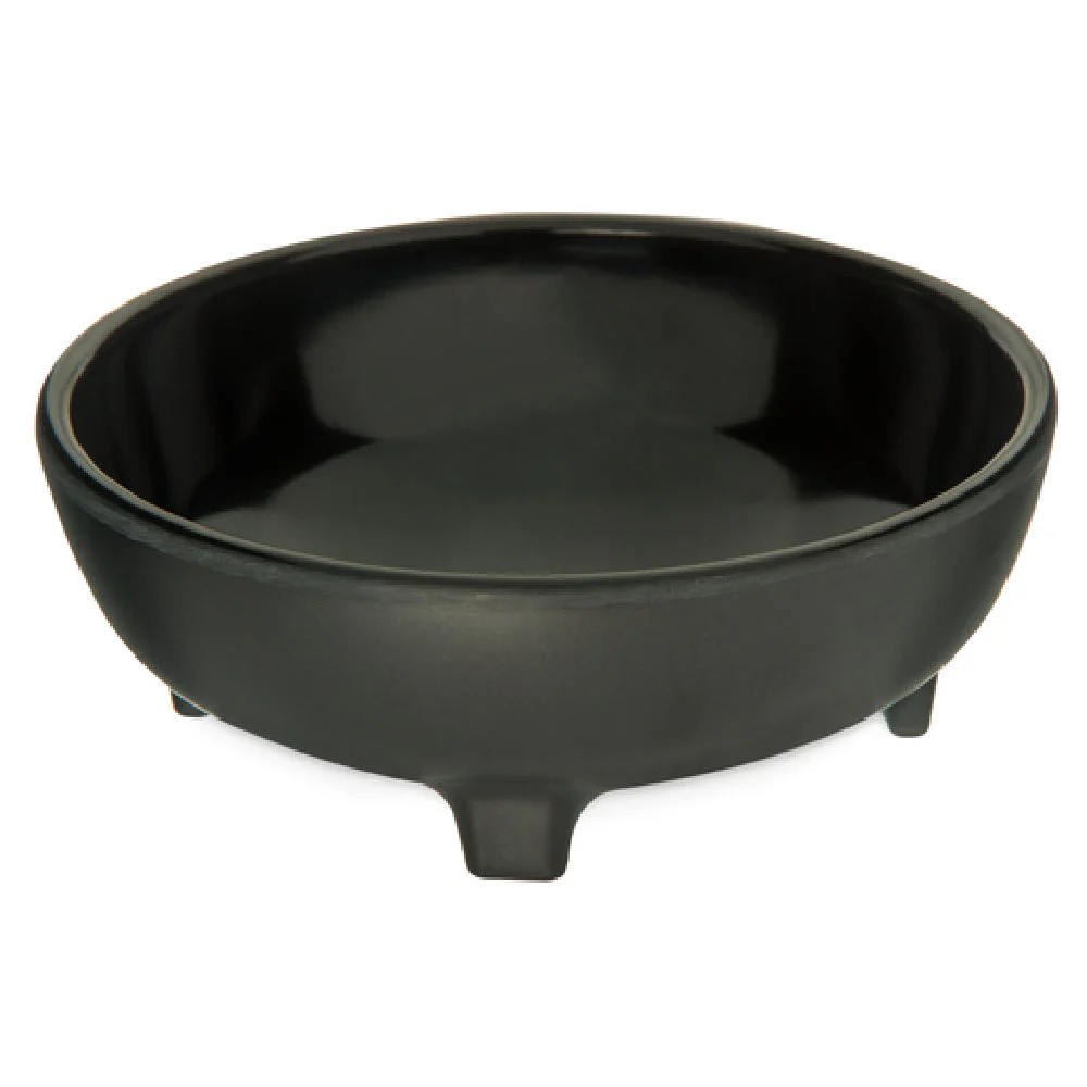 Carlisle 087803 8 Oz Melamine Molcajete Salsa Dish Dishwasher Safe Stain Resistant Black