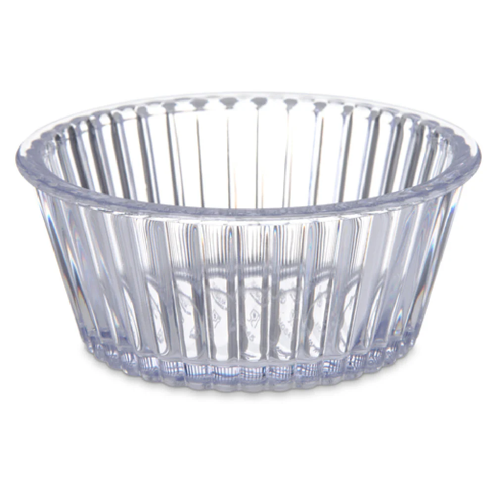 Carlisle 084507 4-1/2 Oz Clear Ramekin Dishwasher Safe Fluted