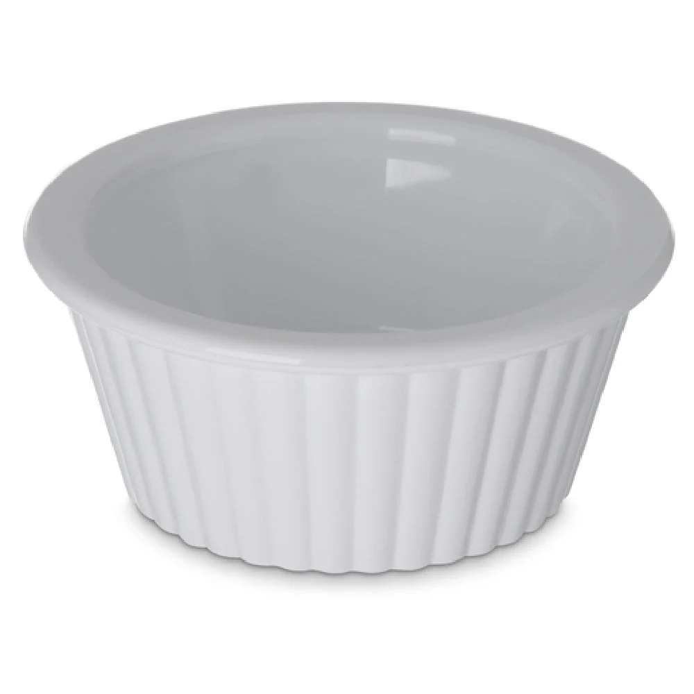 Carlisle 084302 1 Oz. Ramekin Fluted Narrow Rim White SAN