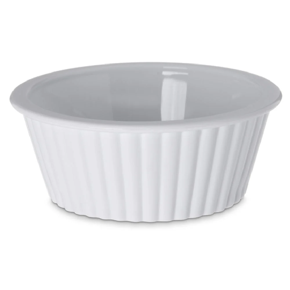 Carlisle 084402 2 Oz Plastic Ramekin Dishwasher Safe Fluted White