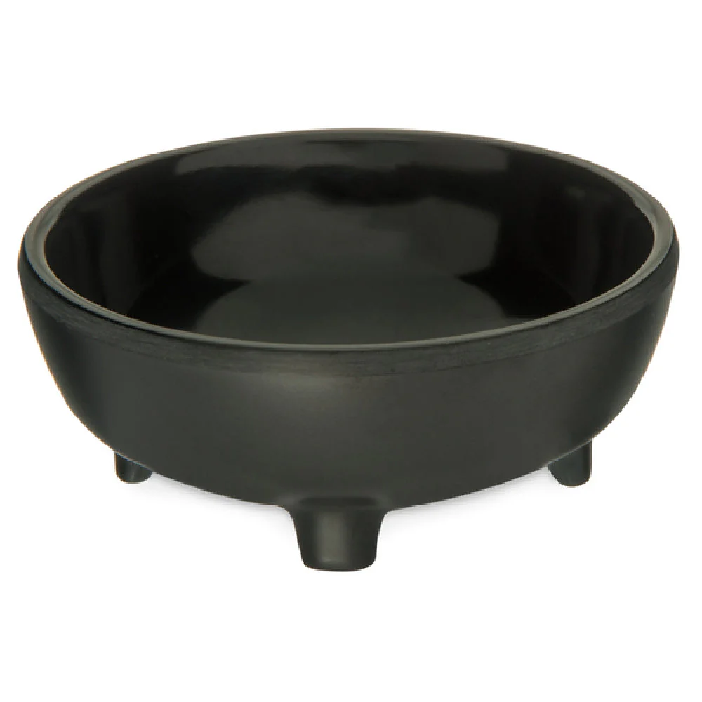 Carlisle 087303 3 Oz Molcajete Salsa Dish NSF Black Melamine Dishwasher Safe