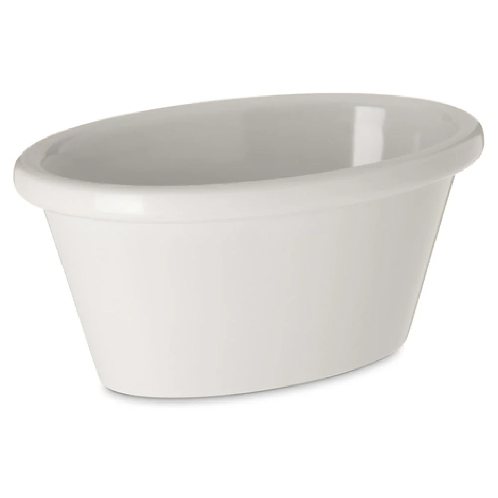 Carlisle S31442 4 Oz Oval Ramekin Melamine Bone Dishwasher Safe Stain Resistant