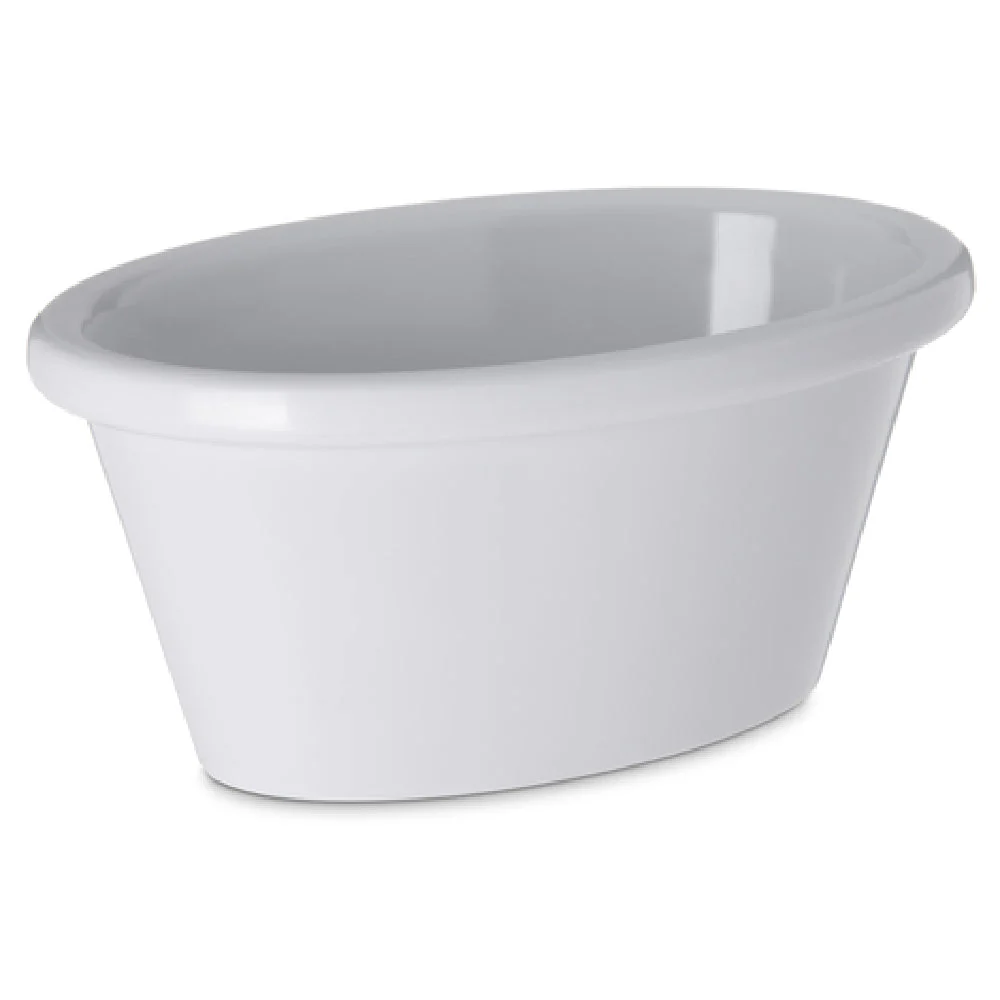 Carlisle S31402 4 Oz Oval Ramekin Melamine White Stain Resistant Dishwasher Safe