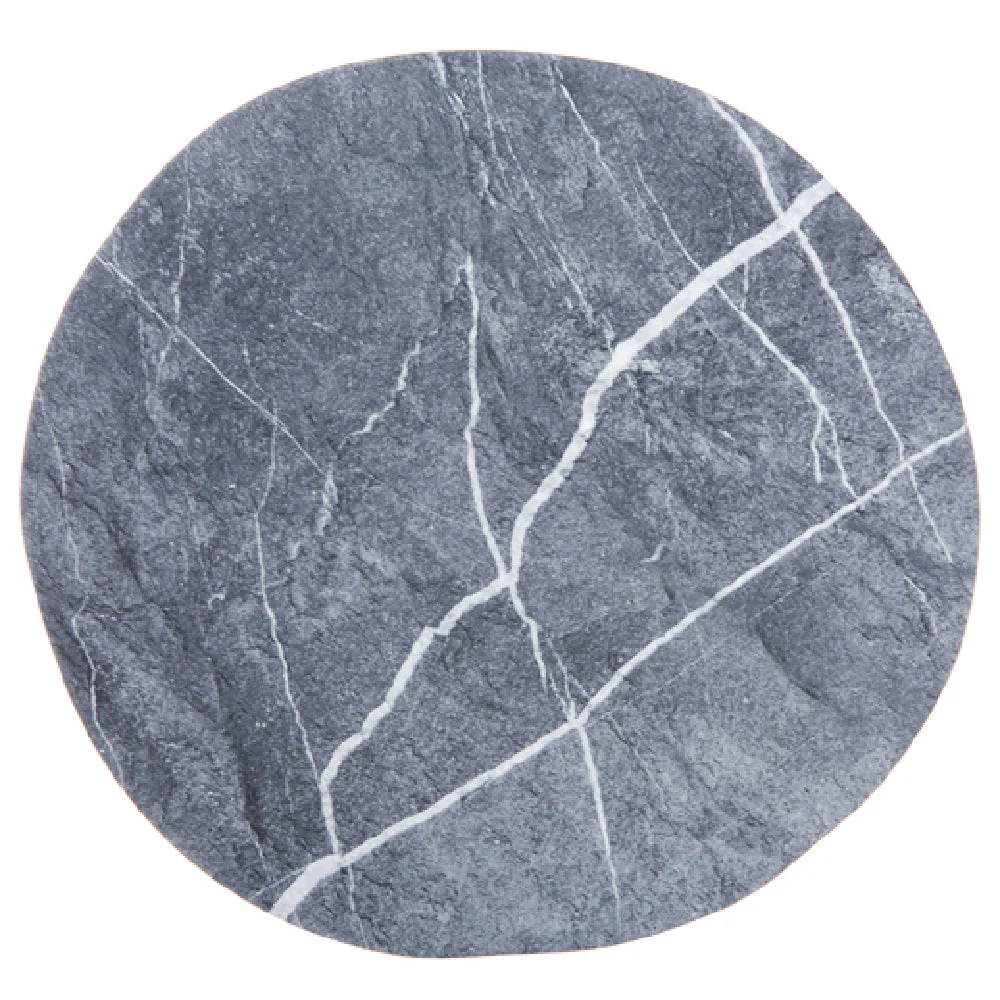 Carlisle 5310472 9 Inch Rimless Freeform Plate Melamine Gray Matte Finish