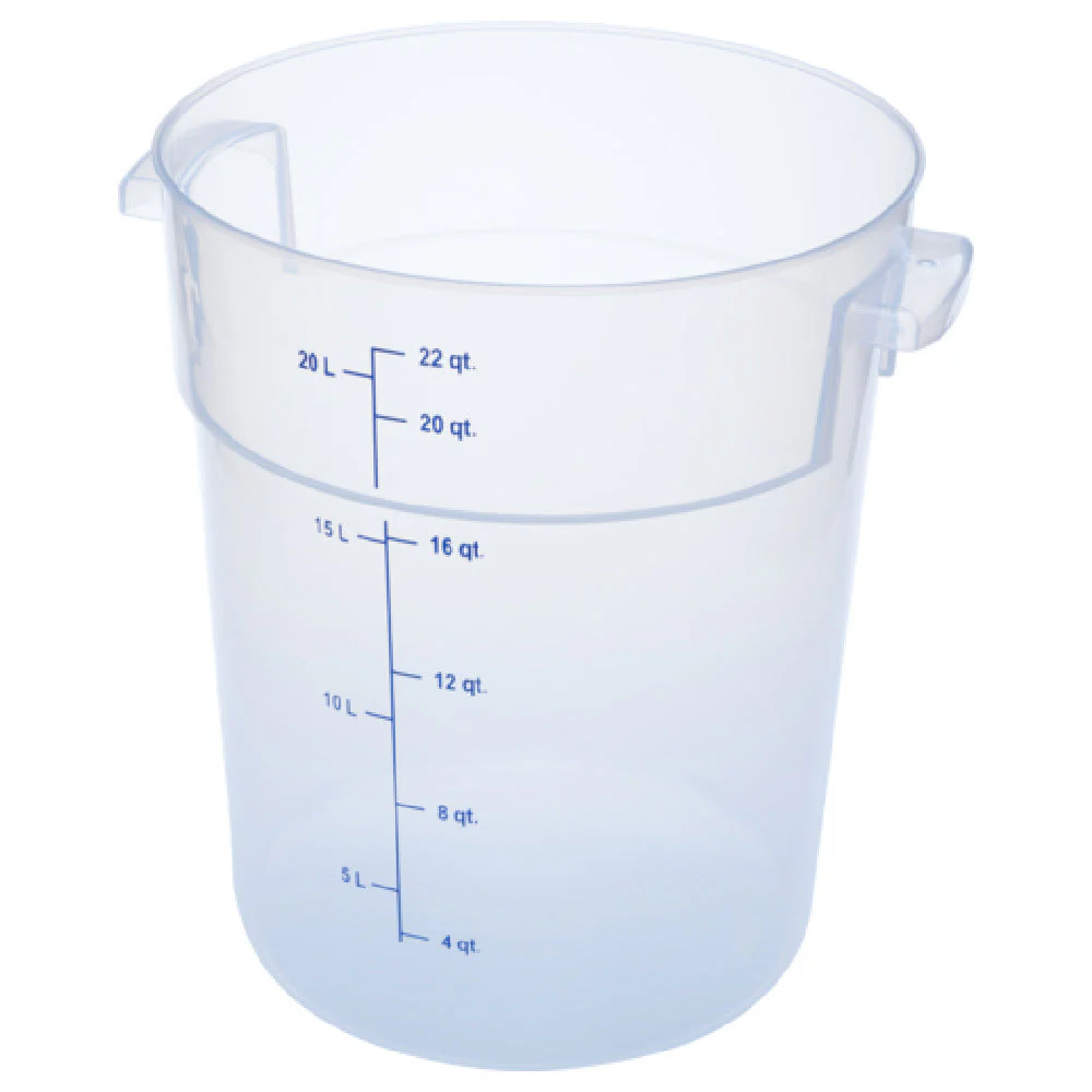 Carlisle 1096930 22 Quart Food Storage Container with Handles Polycarbonate Clear