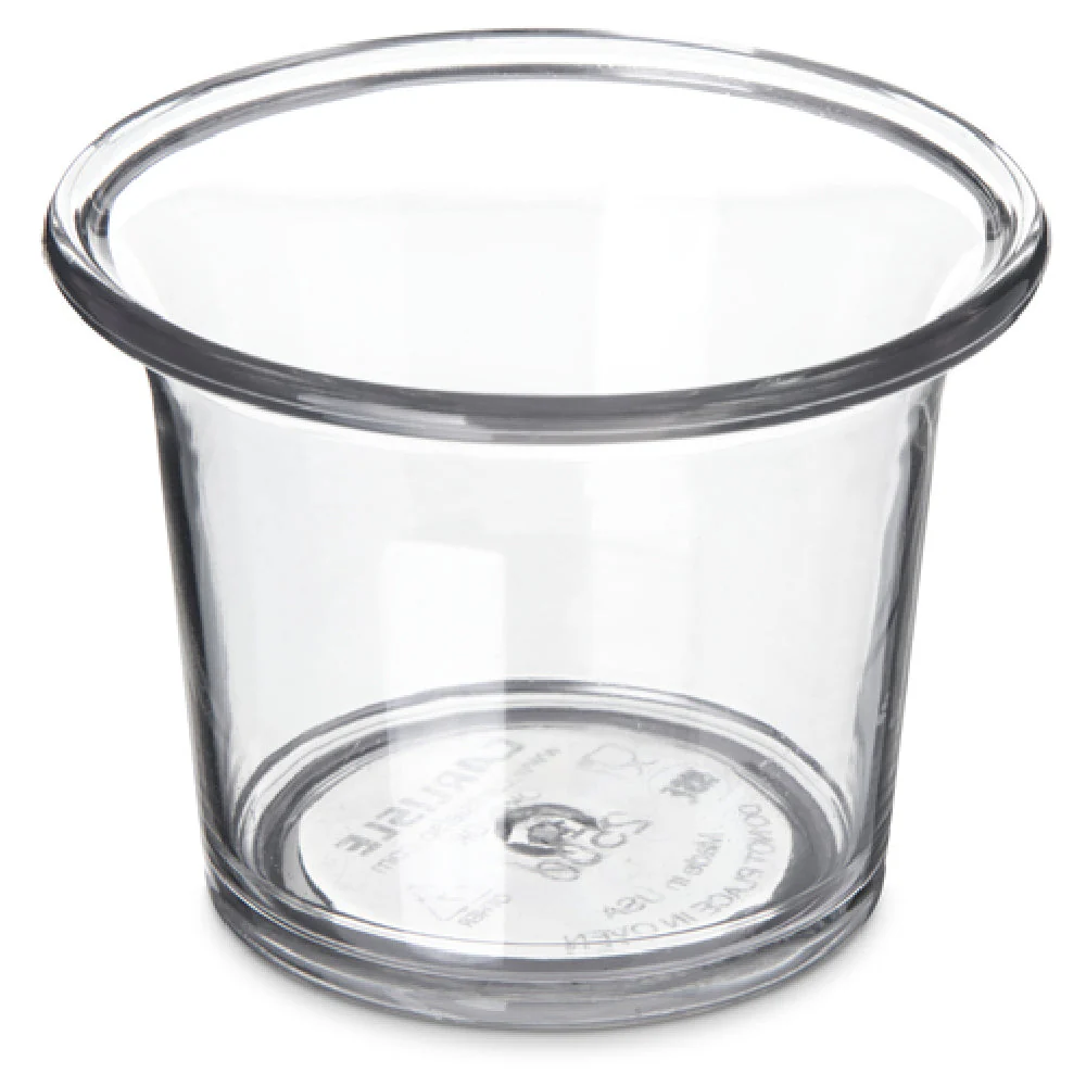 Carlisle 250007 2-1/2 Oz Sauce Cup Dishwasher Safe Rolled Rim Clear SAN