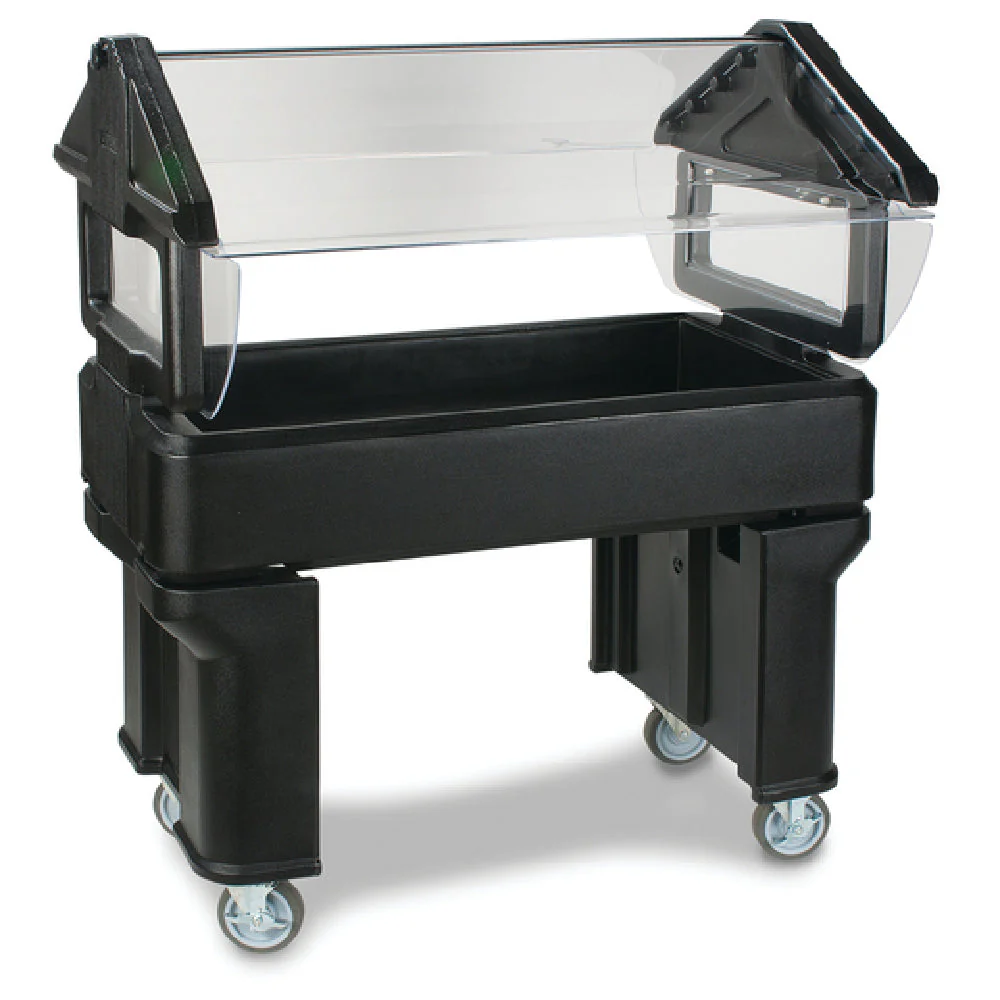 Carlisle 660503 45-1/4 Inch Portable Food Bar Black Polyethylene with Drain