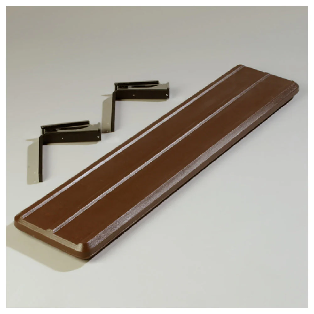 Carlisle 662001 44 Inch Drop Down Design Solid Tray Slide Polyethylene Brown